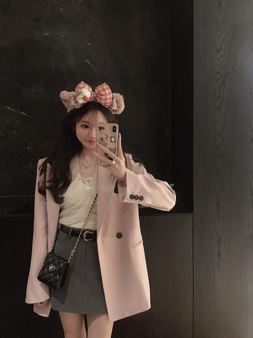 金蘑菇菇 通勤复古港风波点上衣/ 收腰休闲风 商品图5