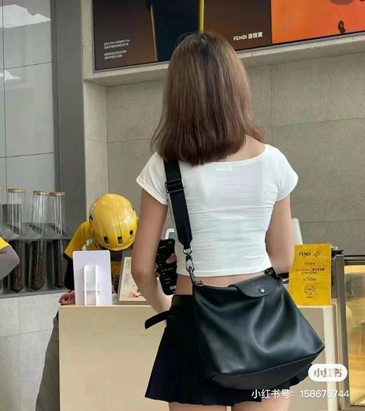 纯原珑骧牛皮百搭通勤腋下包单肩斜挎休闲女包邮差包大容量购物袋 商品图7