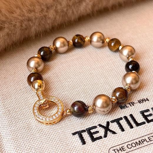 搭配利器丨圆环扣美拉德虎眼石手链 商品图5