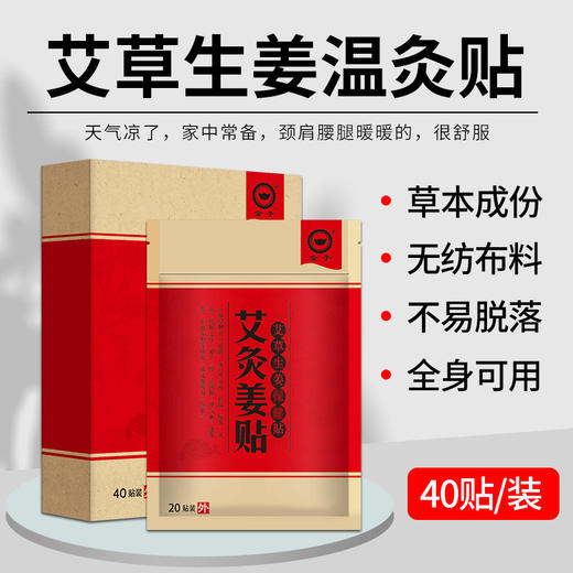 厂家直供 草本添加 恒温持久 艾灸姜贴颈肩贴艾叶贴 腰腿颈椎热敷贴 艾灸贴一 商品图0