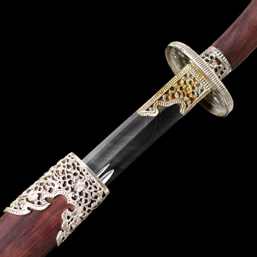 七圣刀 花纹钢 唐横刀剑 龙泉沈广隆一体刀剑 传统刀剑 未开刃 商品图3