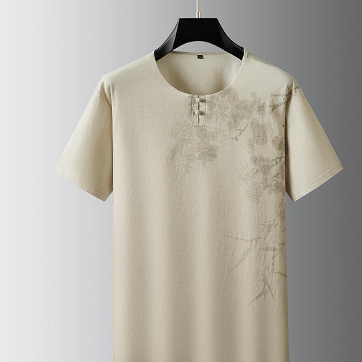 【棉质】【DDA】大依优型大码短袖T恤中国风休闲透气半袖体恤夏季上衣男士 商品图1