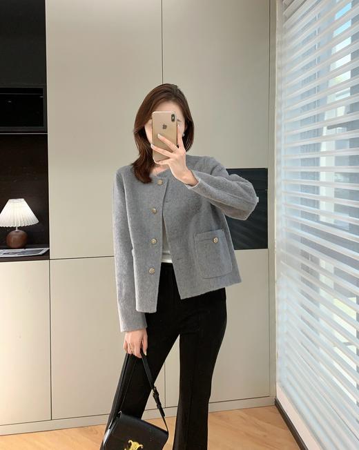 极简小香风羊毛桑蚕丝春秋外套 商品图5