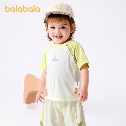巴拉巴拉婴儿t恤宝宝上衣女童衣服男童短袖2025新款夏装舒适透气 商品图2