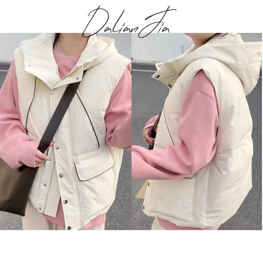 【温暖纪实】明线羽绒服马甲上衣奢感贵气休闲宽松 商品图0