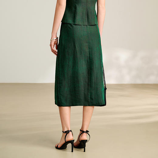 TANGY Collection/2025天意精品夏季新品中国风女士莨绸半裙 商品图2