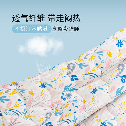 雅芳婷新款全棉可水洗夏薄被田园风被芯夏季空调被透气吸汗夏凉被 商品图1