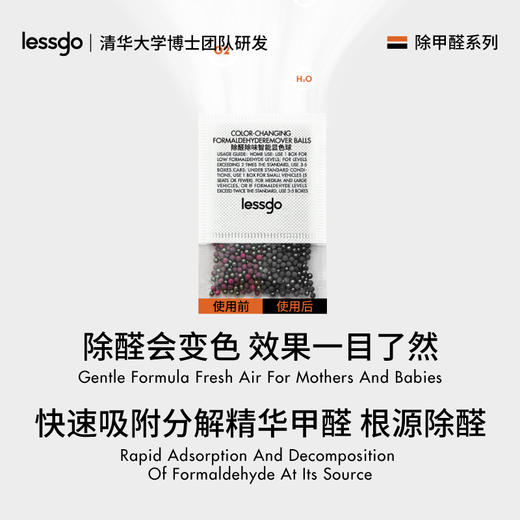 【超模君严选 清华智造 央视认证】lessgo除甲醛变色球 免费试用 母婴级守护❗物理吸附+氧化分解=高效净化 甲醛无处藏身，家居空气焕然一新 商品图4
