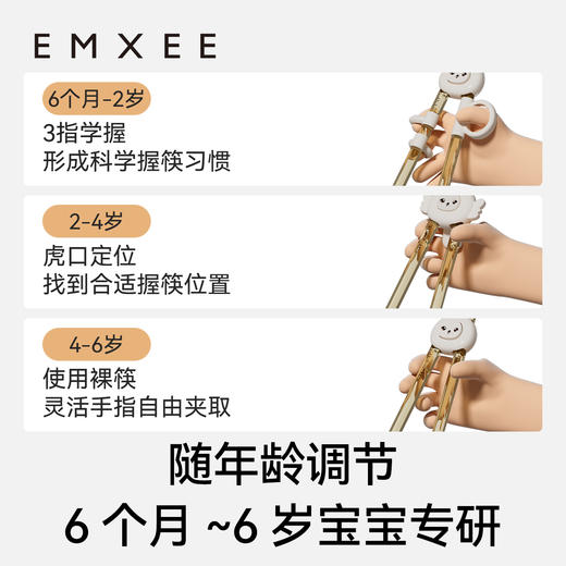 【辅食餐具】EMXEE嫚熙可拆卸PPSU训练筷 商品图2