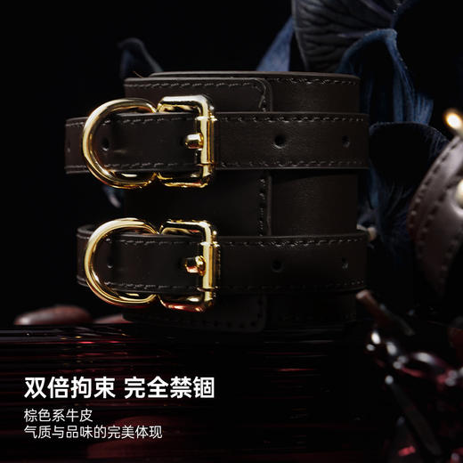 纵锦浪里牛皮手铐脚铐SM真皮捆绑脚镣束缚 商品图3