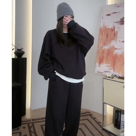 【懒人福音】简约百搭韩版宽松减龄休闲卫衣裤子套装 商品图1