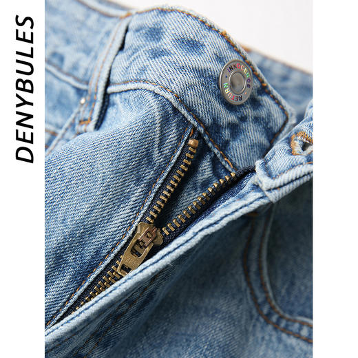 DENYBULES 春夏新款大牌原版修身直筒裤时尚休闲复古宽松水洗 商品图4