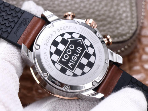 NOOB official厂出品➕基于正品original原版开模的Super copy，萧bang赛车系列精品，直径44mm，厚度14mm，小牛皮内衬天然纯进口橡胶表带，自动机械机芯，密底，肖邦赛车 商品图7