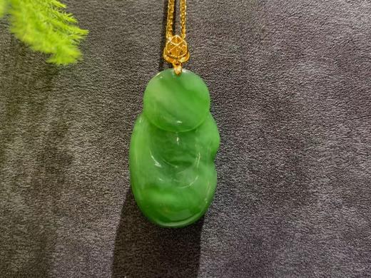 【御珠宫坊】金镶碧玉佛吊坠 商品图1