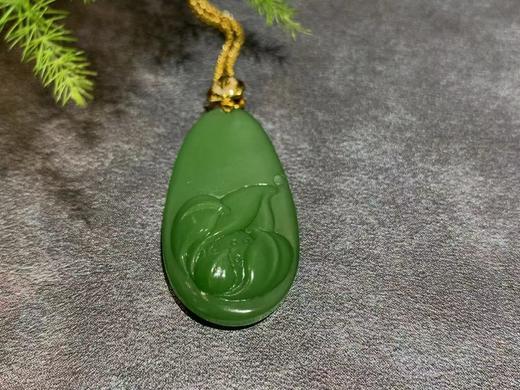 【御珠宫坊】金镶碧玉花牌 商品图2