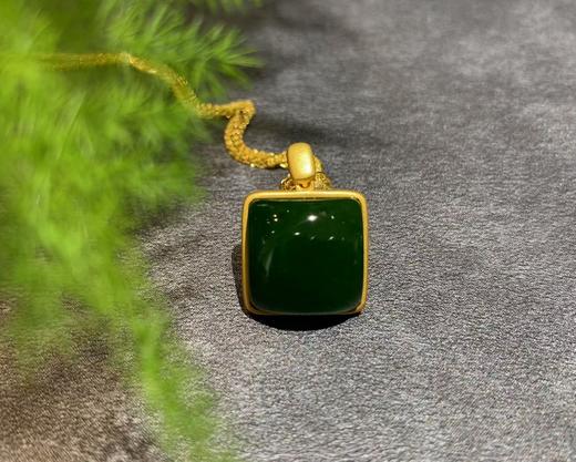 【御珠宫坊】金镶碧玉吊坠 商品图0