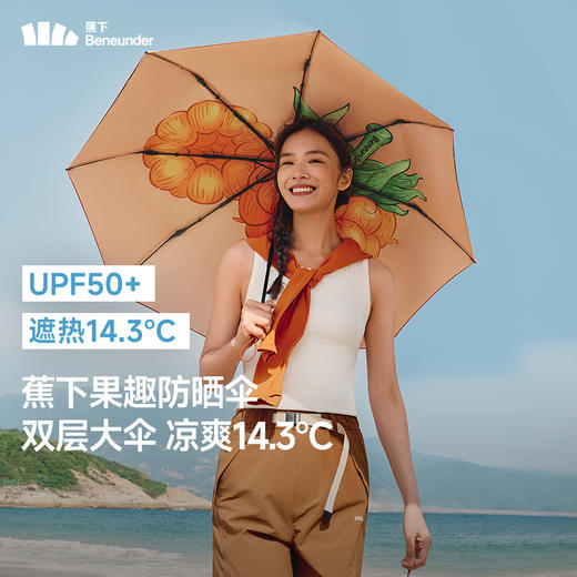 蕉下三折倍护黑胶防晒伞BM397 商品图4