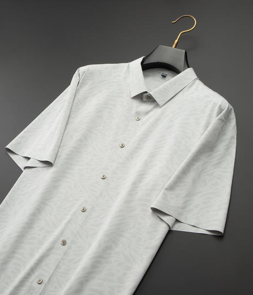 【DDA】大依优型大码花衬衫短袖衬衫翻领衬衣商务休闲透气半袖夏季上衣男士 商品图3