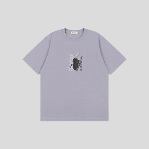 GOODBAI 唱片机logo印花圆领oversize短袖T恤 商品图2