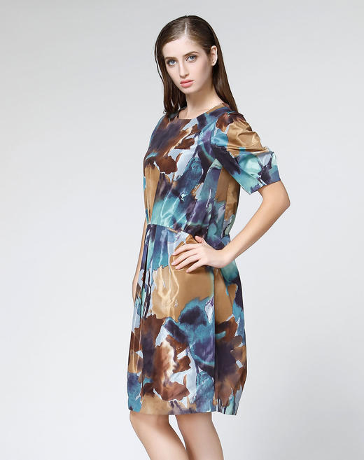 A1093352601 玛丝菲尔Marisfrolg 多色时尚印花短袖连衣裙 商品图2