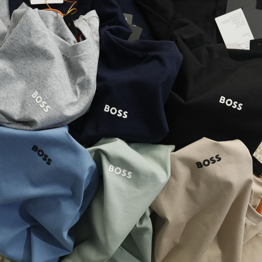 【3月13日  下午13:30 秒杀】原厂尾货 HOGO BOSS 多色圆领短袖T恤 男女同款 商品图0