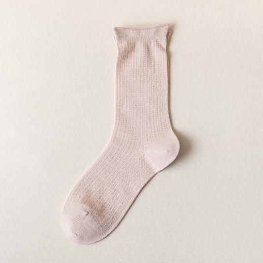 【春夏网眼袜子女中筒】透气薄款 纯色女士夏季长袜 堆堆袜棉袜月子 商品图10