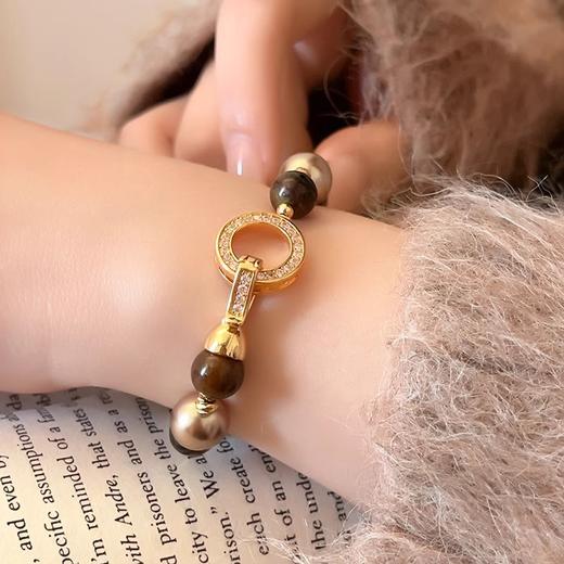 搭配利器丨圆环扣美拉德虎眼石手链 商品图3