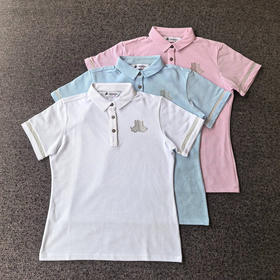 女神节特惠，正品日单BLACK&WHITE女款高尔夫体恤。
天蓝色M L 粉色M L各一件
M胸围92，L胸围96