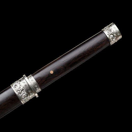 冲虚刀 汉唐刀剑 花纹钢 硬刀剑一体 龙泉沈广隆传统宝剑 未开刃 商品图4