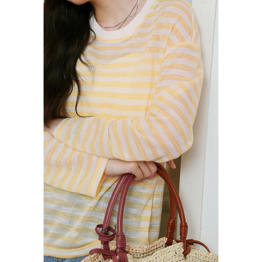 【严选】诗凡黎慵懒风镂空针织衫25春夏新品宽松高级感防晒衫外搭罩衫上衣7G3100131 商品图3