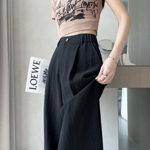 卷卷紫天丝亚麻阔腿裤｜自带凉感，舒适透气 商品图2