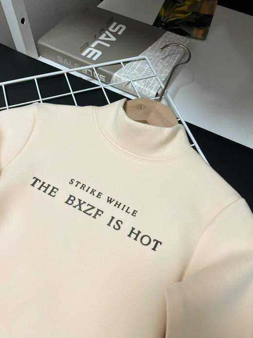 儿童节福利-实体179元【小资范】厚款-软糯3397 字母杏色加绒秋冬季保暖上衣-喜出 商品图6