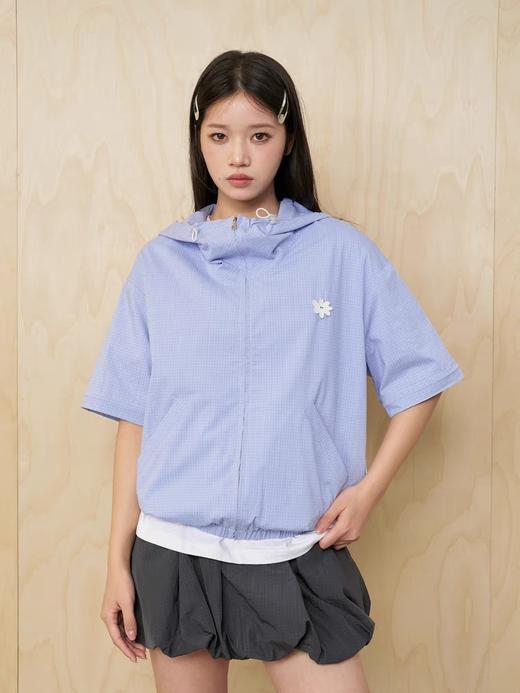 Mood Like Me/MWT2502/蓝色格纹连帽外套 商品图3