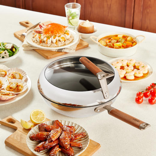 cizzle喜时【钛度】30/32cm玄钛轻量不粘炒锅 商品图2