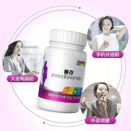 善存银善存 复合维生素 营养素矿物质片富含钙铁锌维生素c vVC VB VE新老包装随机发 多维片男士女士维生素80片 商品图8