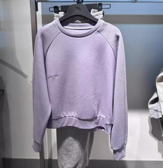 安踏2025春季新款女综训运动休闲百搭长袖针织套头卫衣162517726 商品图0