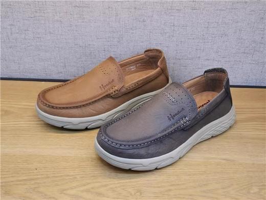 豪行春季新款正品真皮休闲舒适百搭透气一脚蹬男单鞋12155855 商品图3