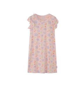 【繁花似锦莫代尔】SCHIESSER德国舒雅女童繁花似锦系列莫代尔面料短袖花边家居裙3F/24358D