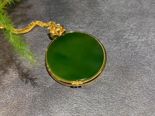 【御珠宫坊】金镶碧玉荷花吊坠 商品图4