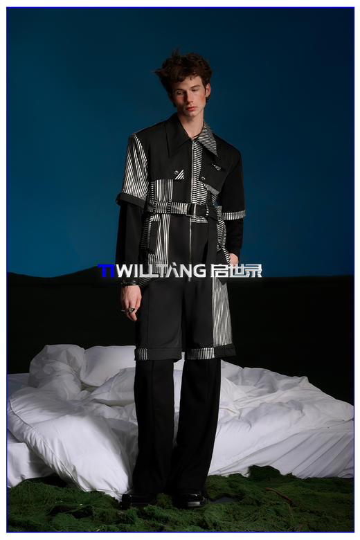 启世录TIWILLTANG“银制渐近”口袋翻折拼接短裤撞色夏季短款裤子 商品图5