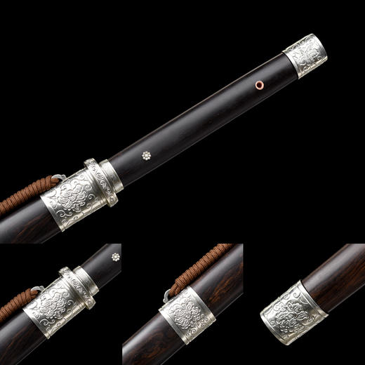 明月唐刀 汉唐刀剑 硬刀 龙泉沈广隆一体刀剑传统刀剑 未开刃 商品图2