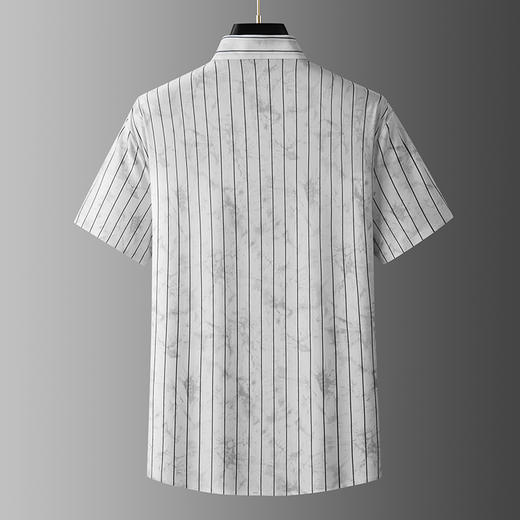 【DDA】大依优型大码条纹短袖衬衫翻领衬衣商务休闲透气半袖夏季上衣男士 商品图1