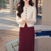 今年流行高级感小香名媛风针织开衫半身裙套装 商品缩略图2