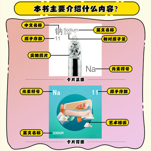 化学元素魔法卡 118张精美卡片 趣味元素知识手册 艺术插画周期表 快速收纳盒 美丽的化学世界 商品图2