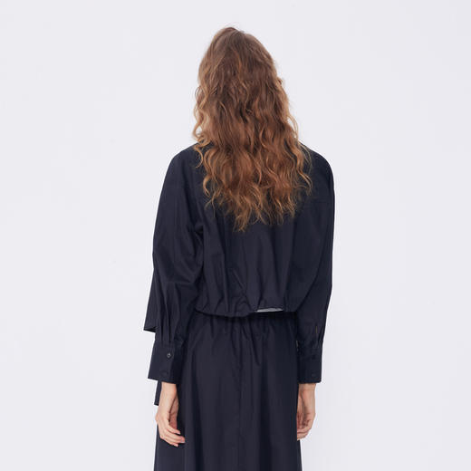 NEELLY纳俪商场同款春新款纯色长袖短衬衫外套女通勤休闲简约上衣N25034B04609 商品图1