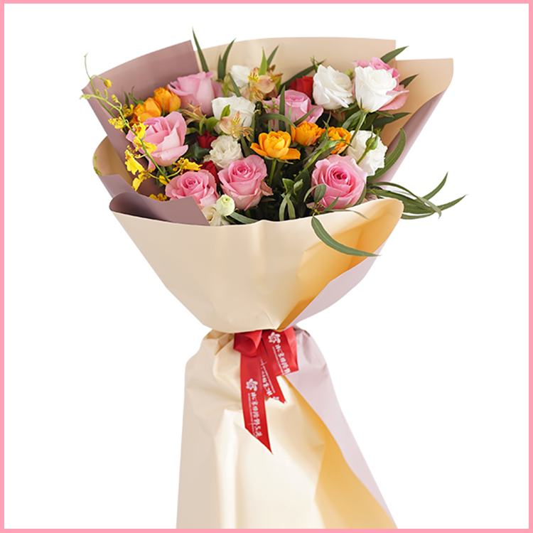 你的名字丨粉玫瑰混搭花束