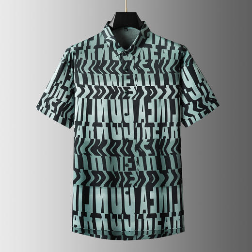 【棉麻】【DDA】大依优型大码花衬衫短袖衬衫翻领衬衣商务休闲透气半袖夏季上衣男士 商品图2