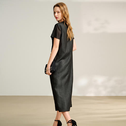 TANGY Collection/2025天意精品夏季新品中国风女士莨绸连衣裙 商品图2