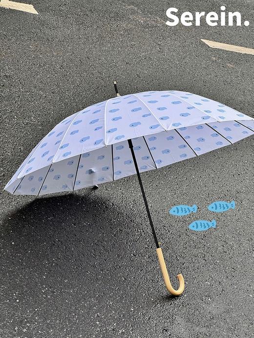 【港式设计抗风，高级感十足！】长柄伞16骨 港式雨伞女 抗风波点加大伞 高级感自动结实晴雨两用伞-QQ 商品图9