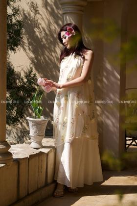 【门店同款】ENJOY春季“绮梦繁花”立体花朵刺绣裙 161948767